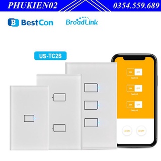 Công Tắc Gắn Tường Thông Minh Broadlink Bestcon Tc2S US Tiêu Chuẩn - Nút Hình Chữ Nhật