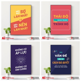 [Giá Xưởng] Tranh treo tường động lực văn phòng câu nói slogan truyền cảm hứng, tranh canvas trang trí DL17