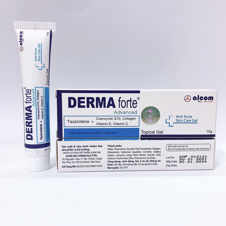 [Bản nâng cấp] Gel Bôi Hỗ Trợ Giảm Mụn Derma Forte - 15g