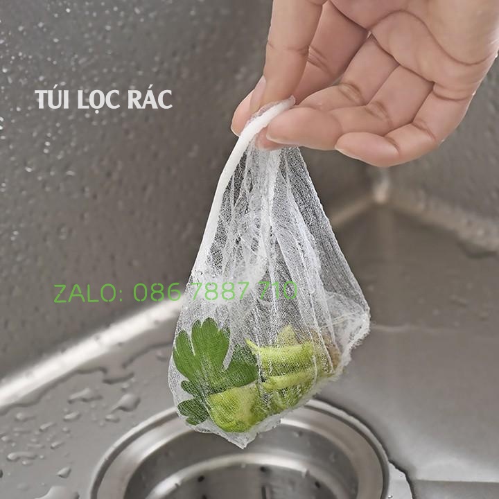 Túi lọc rác bồn rửa bát tiện dụng gồm 100 túi nhỏ