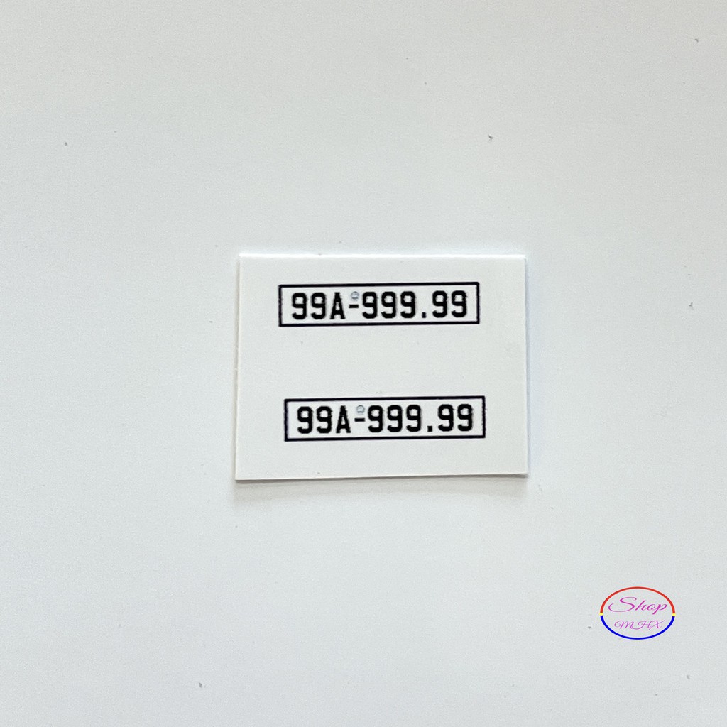 Biển Số Xe Mô Hình Đủ Các Tỉ Lệ Giấy Cứng Ép Decal Bóng Bóc Dán