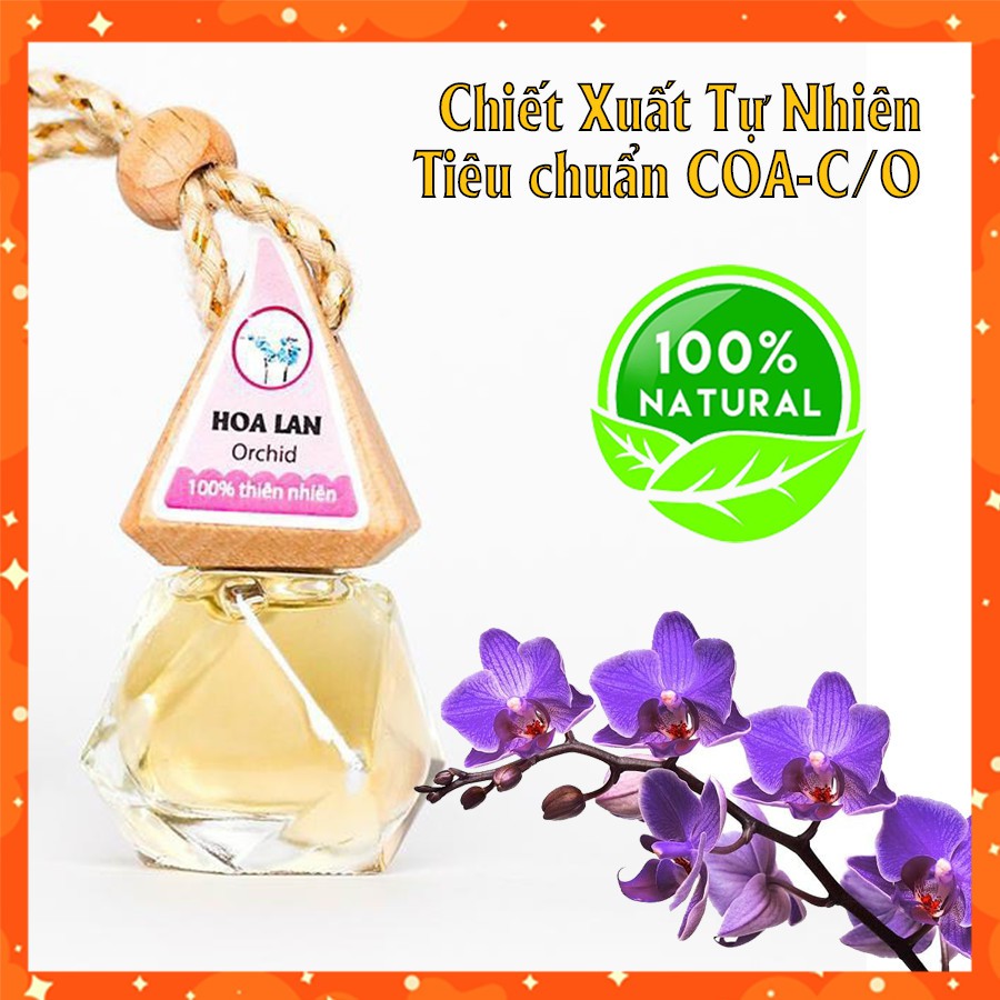 Tinh Dầu Treo Xe Ô Tô Hương Thơm Hoa Lan - Khử Mùi Xả Stress nhiều mùi hương 10ml