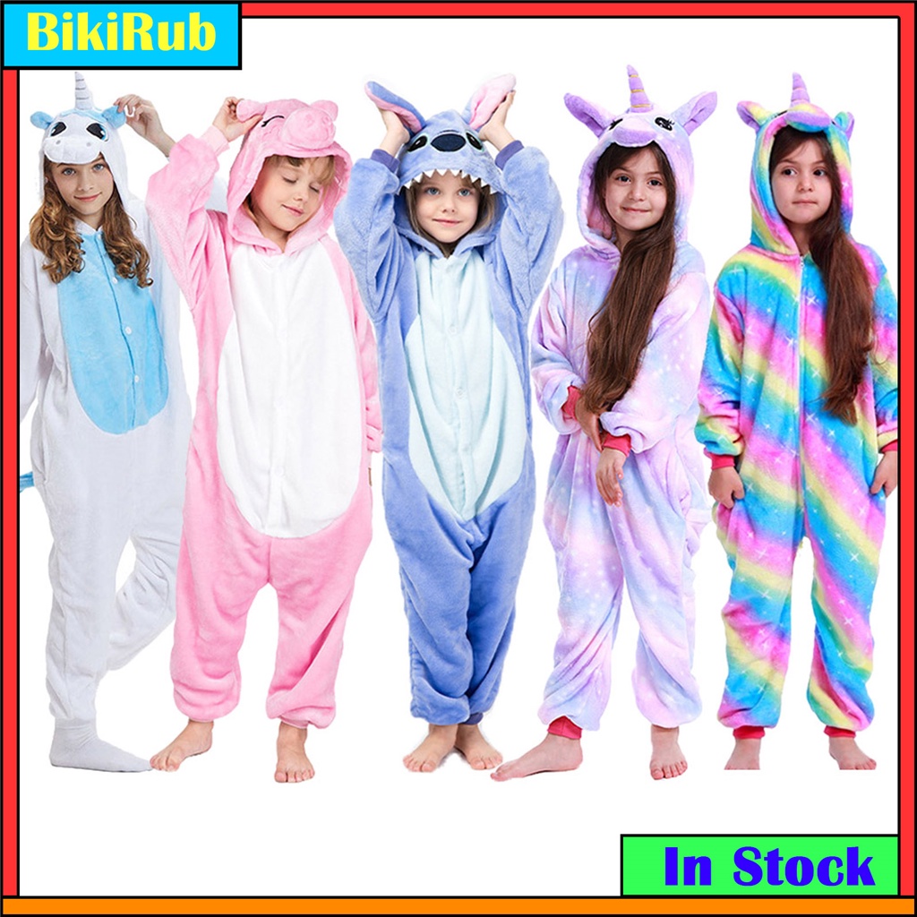 Bộ Đồ Ngủ Liền Thân Hóa Trang Nhân Vật Hoạt Hình Pikachu / Stitch Đáng Yêu Cho Bé