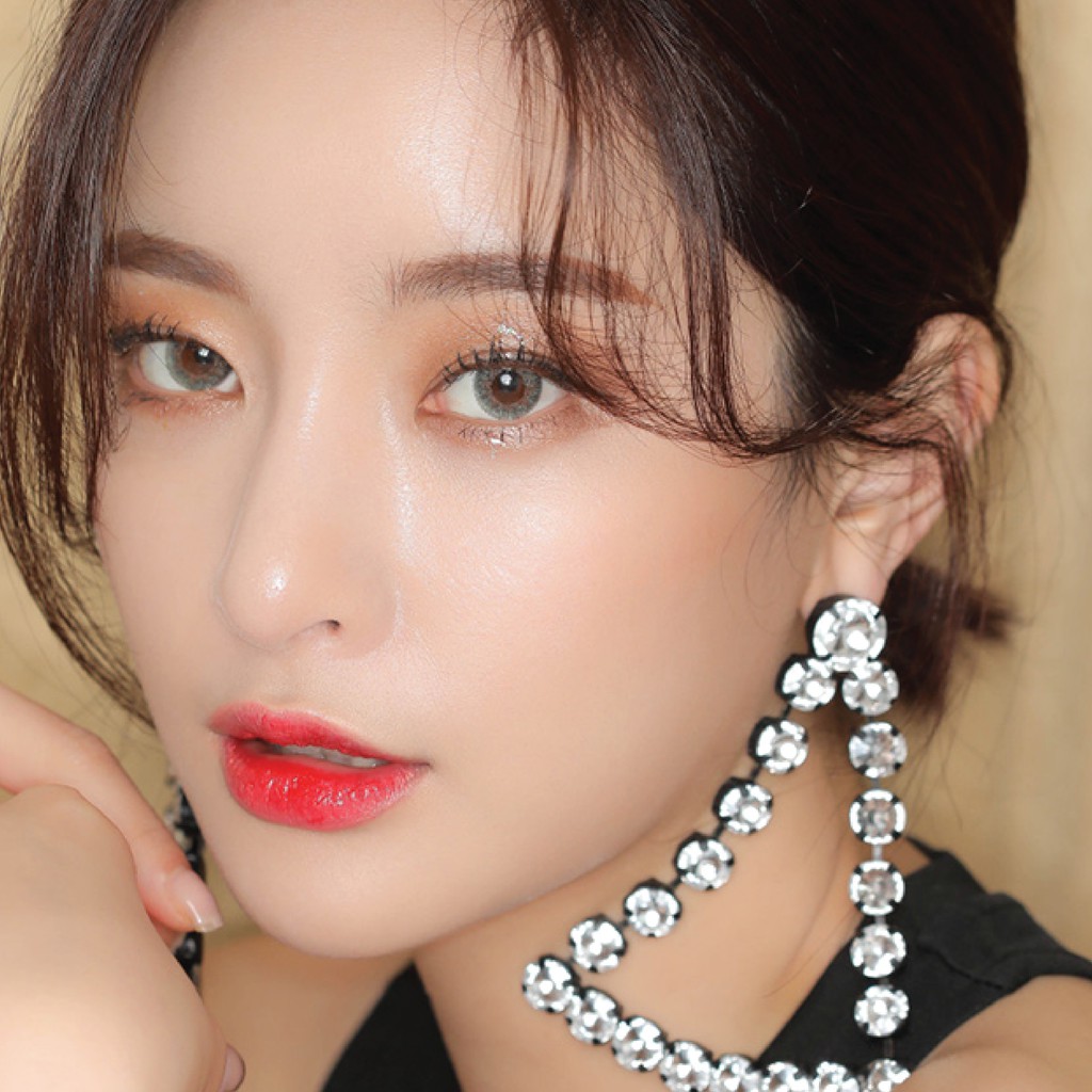 [𝗠𝗼𝗻𝘁𝗵𝗹𝘆 𝗹𝗲𝗻𝘀] 1 Cặp Kính Áp Tròng Cận Thị Màu Xanh Lá Ann Duo ANN365 Chống Tia UV