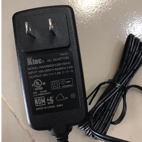 Nguồn Adapter 12v 1.5a APD, Ktec, Honor loại tốt jack 5.5x2.5mm dùng camera, modem, dock ổ cứng bảo hành