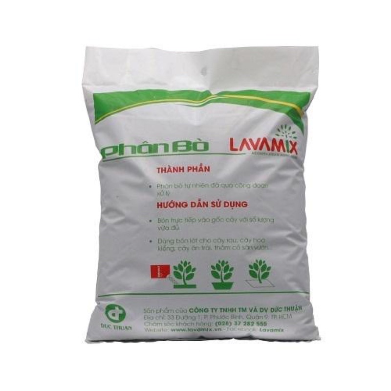 Phân bò đã qua xử lý Lavamix gói 3dm3 tiện dụng