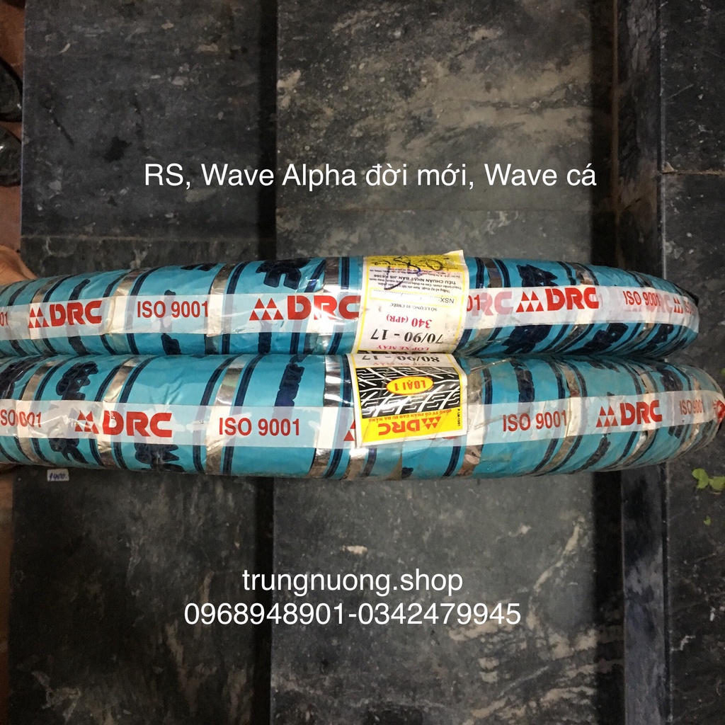 LỐP XE MÁY Wave Alpha đời mới, Wave RS/RSX/S110, Wave cá các loại IRC Inoue, DRC Đà Nẵng, Kenda