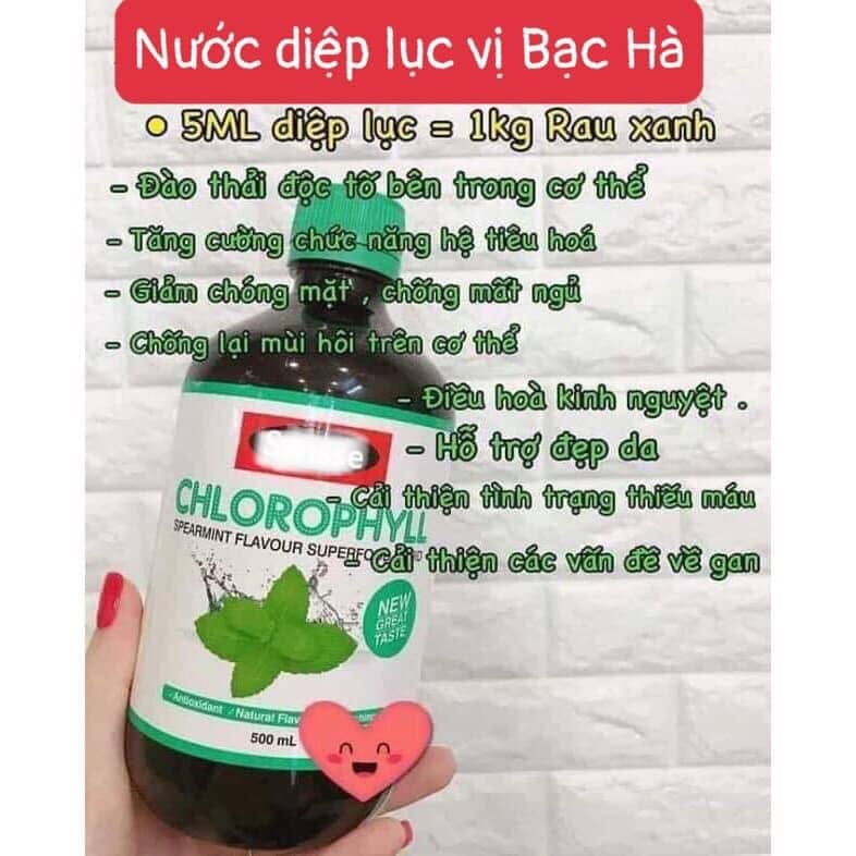 [Liên hệ trước khi đặt] Nước diệp lục Swisse chlorophyll vị hoa quả