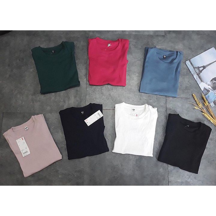 [FREESHIP] ÁO thun GÂN TAY LỬNG xuất dư UNI