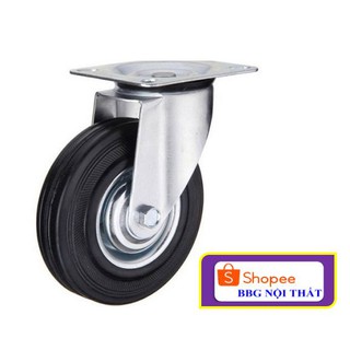 Bánh Xe(1 Cái ),Bánh xe đẩy chịu lực Cao su đặc đường kính (120mm) 12 cm -Nội Thất BBG-NỘI THẤT BẮC GIANG