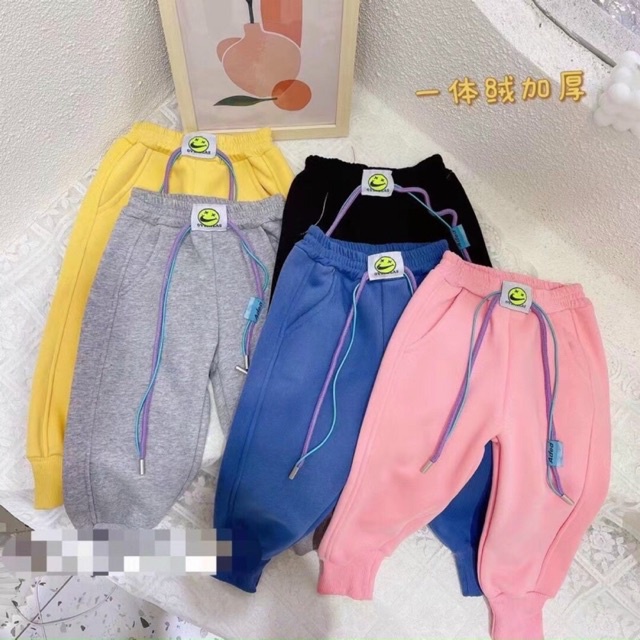 Quần jogger bé gái  Quần nỉ bom cao cấp cho bé trai bé gái