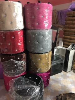 Ghế đôn tròn đính đá cao cấp