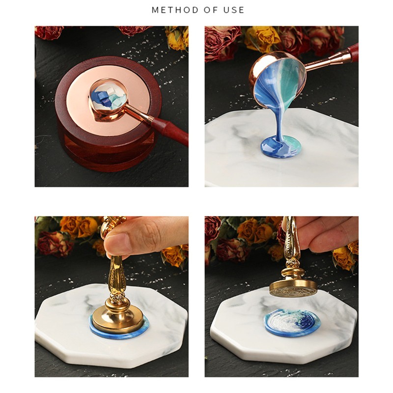 Hộp 180 hạt sáp niêm phong đóng dấu trang trí bao thư thiệp cưới scrapbook