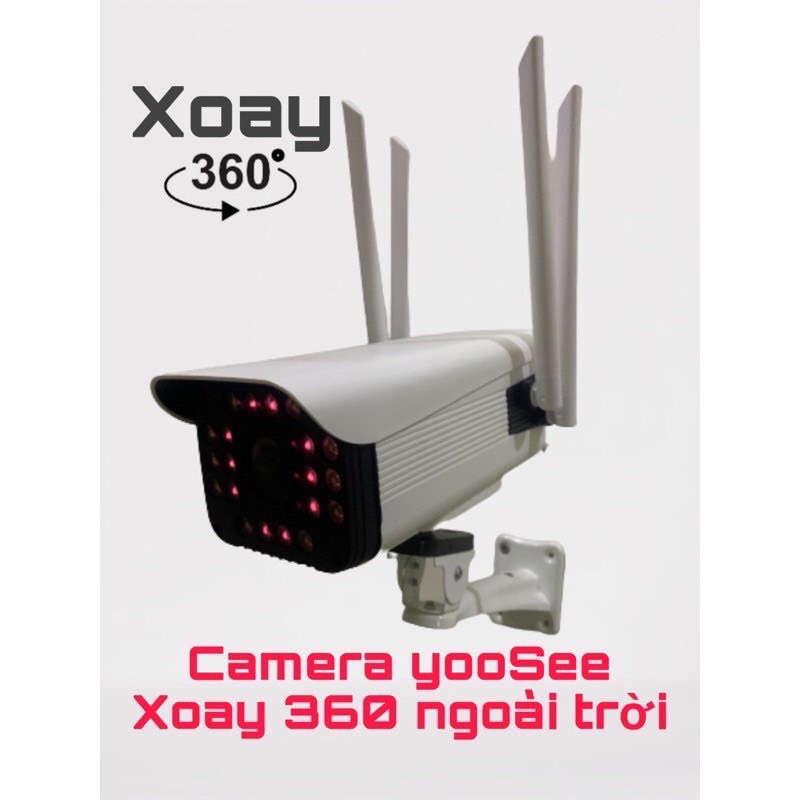 Bộ Camera yoosee ngoài trời 4 râu 5.0MP/3.0 Mpx 20 đèn,xoay 360°,đàm thoại 2 chiều, ban đêm có màu