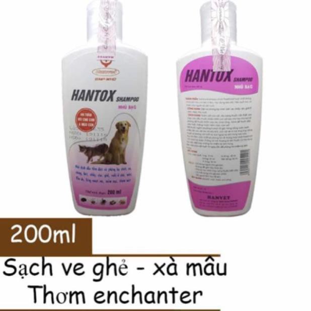 Sữa tắm Hantox trị ve rận cho chó mèo