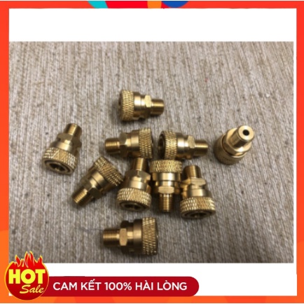 Đầu nối nhanh bằng đồng cho máy bơm cao áp zen ngoài 10mm