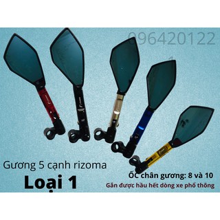 Gương 5 cạnh đủ màu rizoma 1 chiếc trái kèm ốc