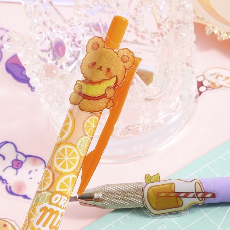 Set túi 40 miếng sticker trong suốt cute dễ thương-ST004