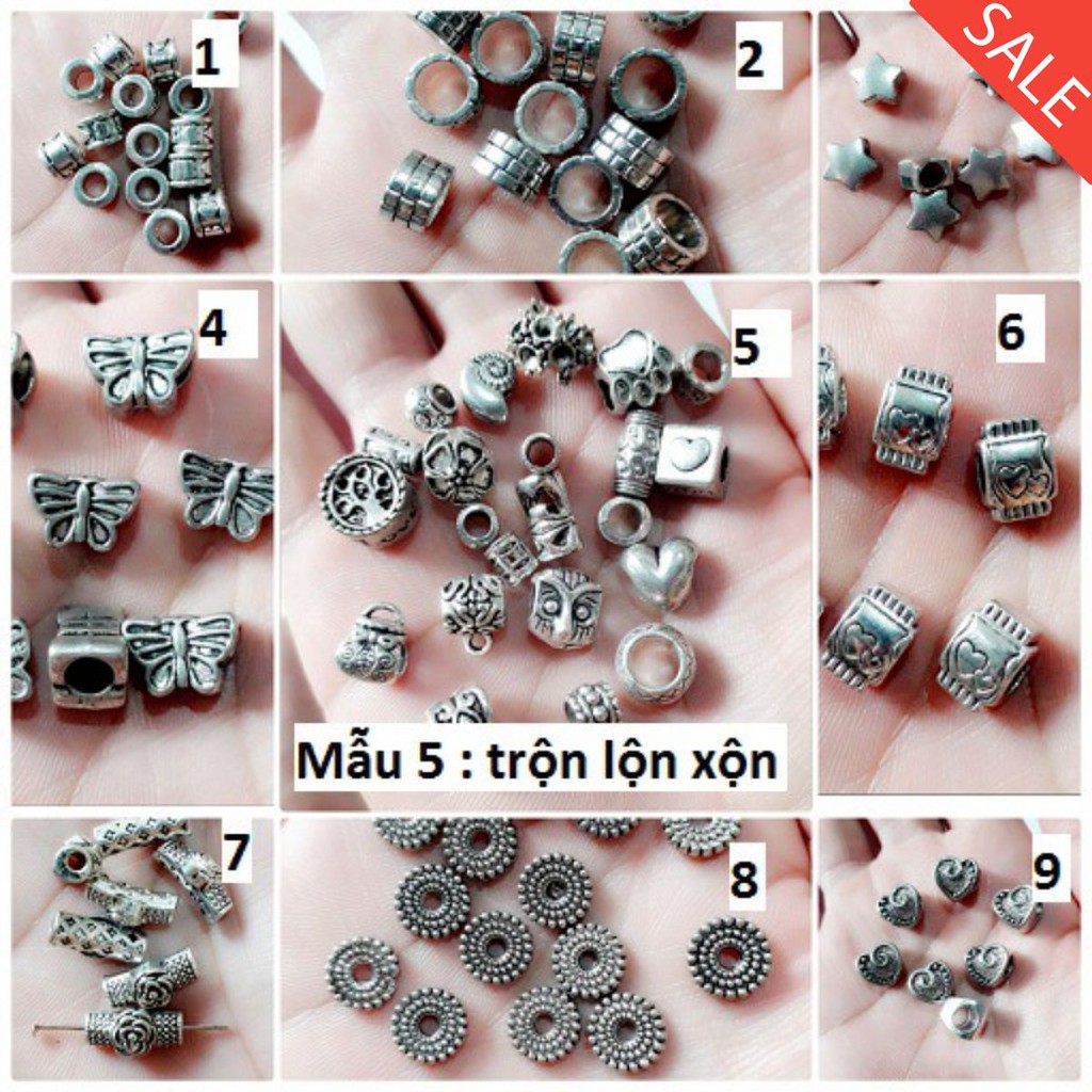 Charm xỏ phụ kiện vòng tay 18k = 50g [ Giá sỉ ]