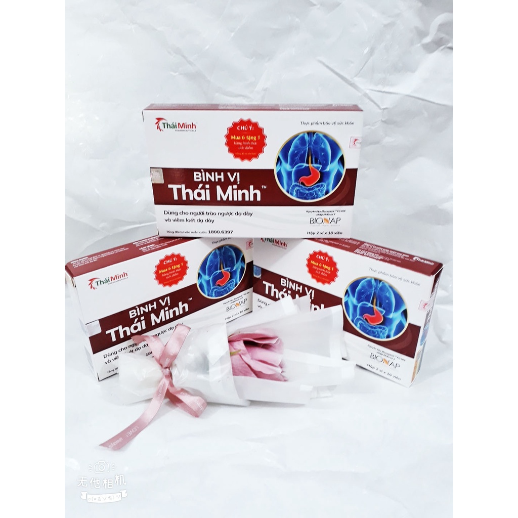 Viên uống dạ dày BÌNH VỊ THÁI MINH, giúp trung hòa, giảm acid, ngăn trào ngược, bảo vệ niêm mạc, làm lành vết loét