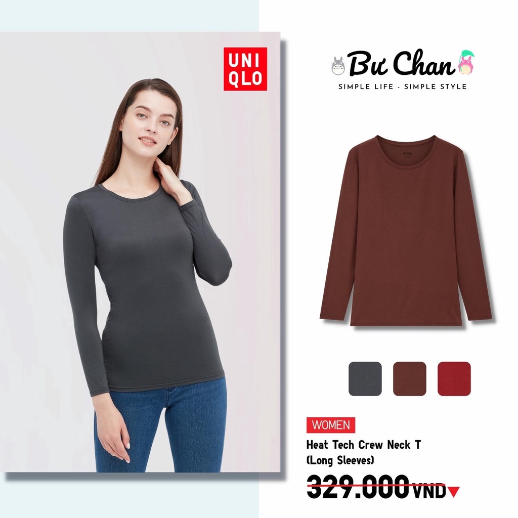 Áo giữ nhiệt UNIQLO Nữ dài tay cổ tròn ❤️