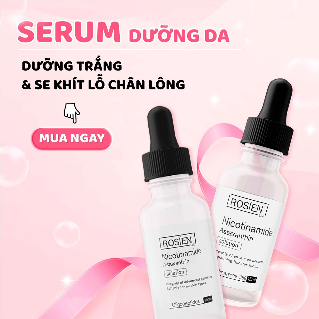 Serum phục hồi, se khít lỗ chân lông - Rosien Nicotinamide Astaxanthin Solution 15ml