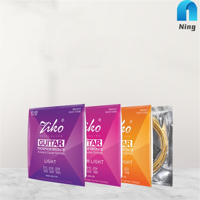 Ning Stable Performance Ziko Acoustic Guitar  Strings Smooth Feel Non-oxidation String Ethnic Plucked Musical Instrument