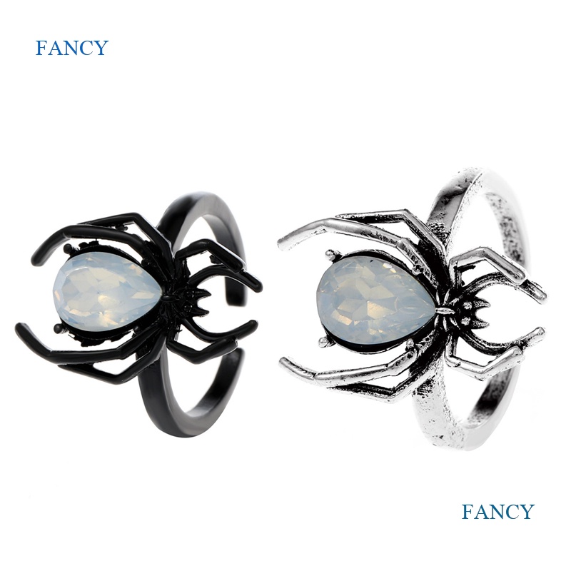 Nhẫn Hở Hình Nhện Phong Cách Halloween Cổ Điển