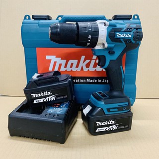 Máy khoan pin makita không chổi than, 3 chức năng, đầu khoan bằng thép, pin 10cell, khoan tường khỏe