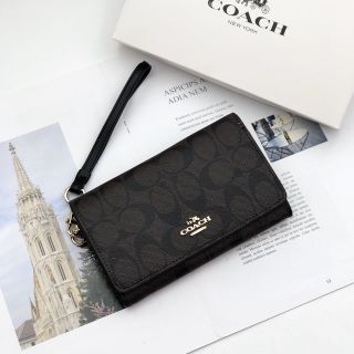 Ví Coach Signature cầm tay Da thật Authentic