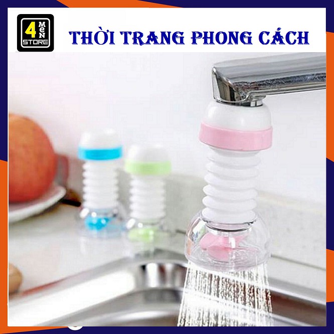 Vòi Nước Hoa Sen Lò Xo Nhựa - Đầu Hoa Sen Gắn Vòi Nước Giúp Tiết Kiệm Nước , Dùng Cho Vòi 16 - 19mm