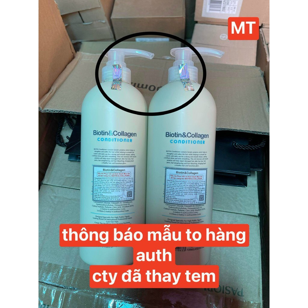 Dầu gội xả Biotin collagen giảm rụng tóc, phục hồi tóc khô xơ, hư tổn -500ml-1000ml