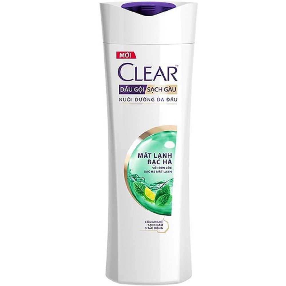 Dầu Gội 370g Clear Mát Lạnh Bạc Hà Chính Hãng