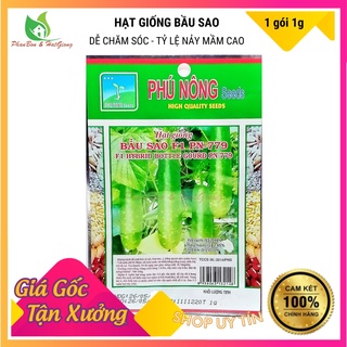 Hạt giống bầu sao lai trái dài trồng quanh năm phú nông - gói 10 hạt
