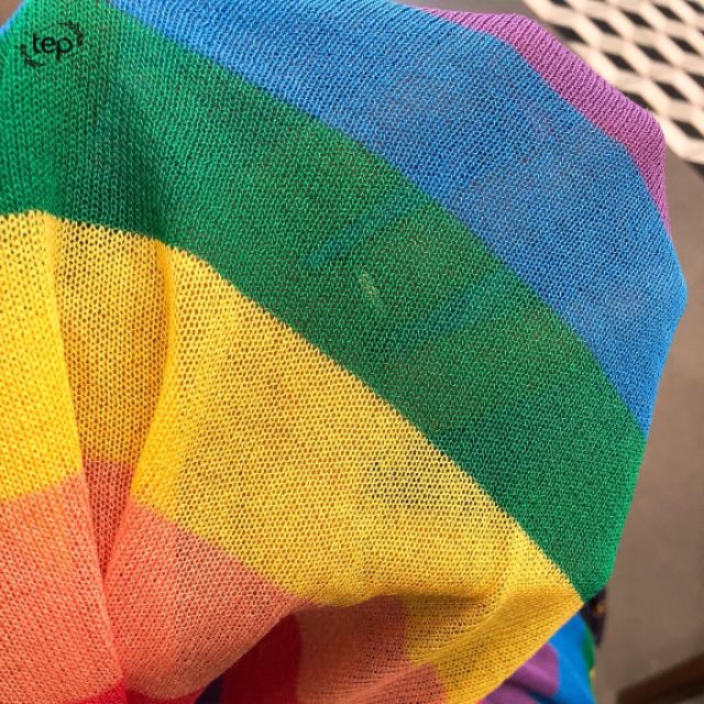 Áo len mỏng phối cầu vồng hot hit [ Ảnh thật ] [ Quảng Châu ] | BigBuy360 - bigbuy360.vn