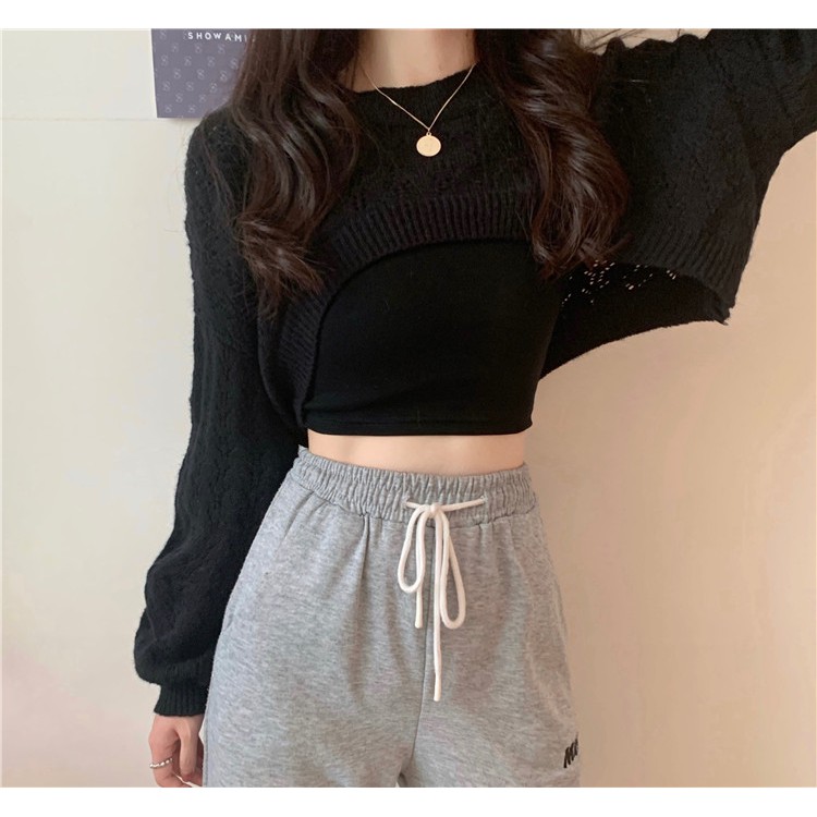 [Bán chạy ] Áo khoác croptop len Ulzzang Quảng ALC30 | BigBuy360 - bigbuy360.vn