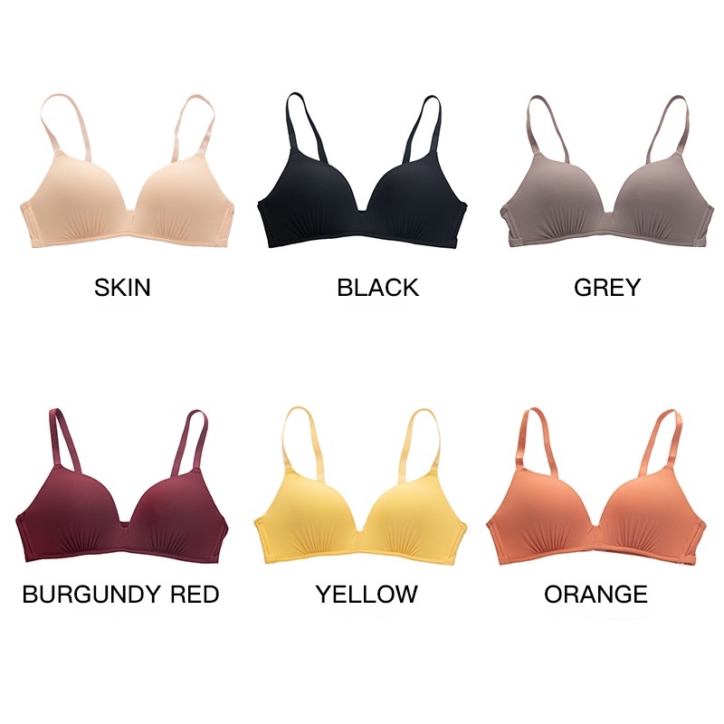 Áo lót ECMLN nâng ngực không đường may phối lưới mỏng thoáng khí có thể điều chỉnh