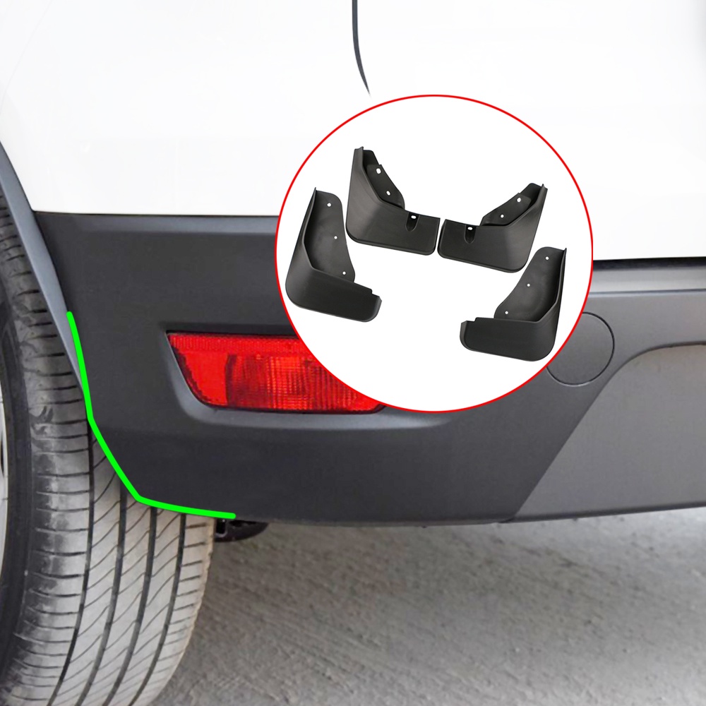 Set 4 Tấm Chắn Bùn Trước Sau Cho Xe Ford Ecosport 2018-2021 ABS