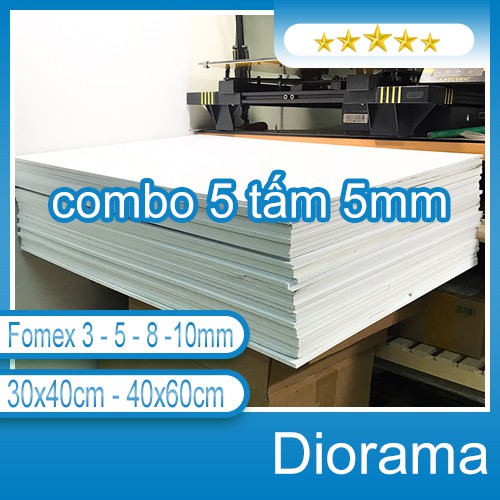 combo 5 tấm bìa mô hình 5mm ( fomex)