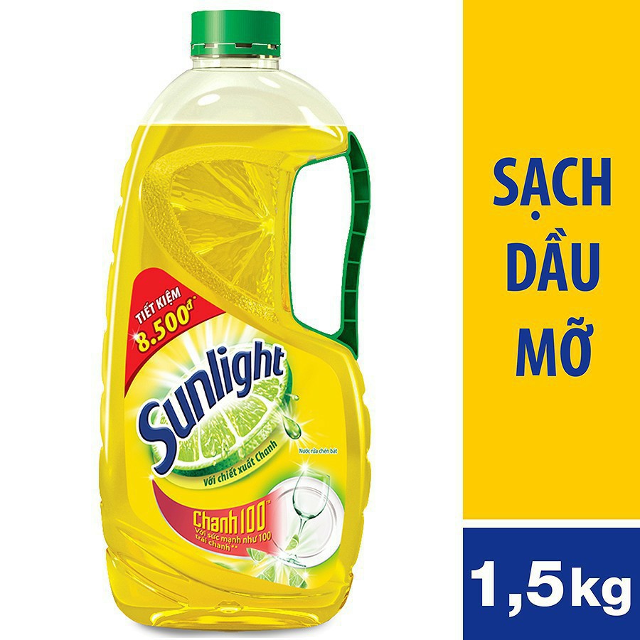 Nước rửa chén bát Sunlight chanh 100 chai 1.5kg