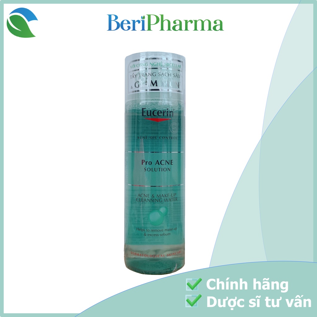 Eucerin Nước Tẩy Trang Cho Da Mụn Proacne Make Up Cleansing Water 200ml