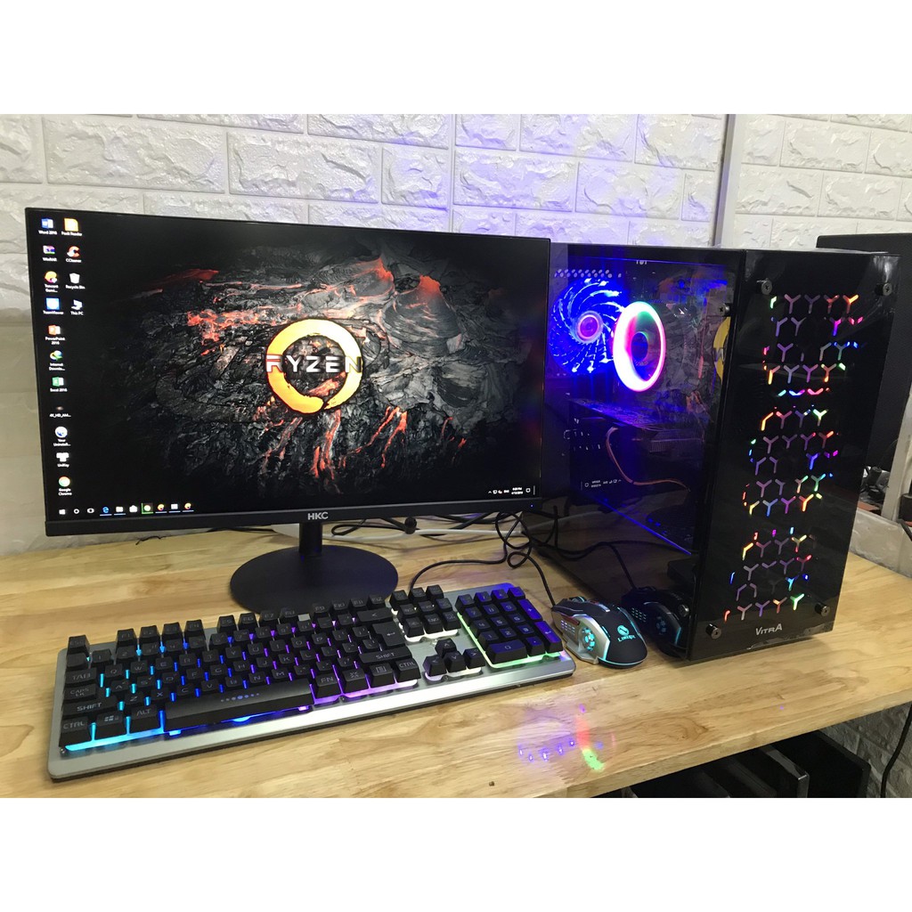 Bộ chiến PUBG ,GTA 5 Main B360,Cpu I5 9400F,RAM 8G,RX 580 8G.D5,SSD 120G+ MÀN 24inch | BigBuy360 - bigbuy360.vn