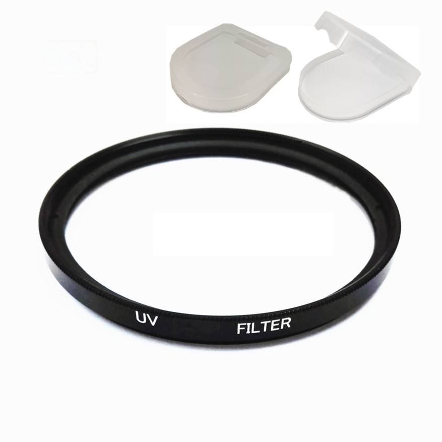 Bộ kính lọc UV + loa che nắng và nắp đậy kính cho Canon Nikon Lenses 49 52 58mm