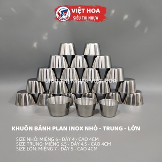 Khuôn bánh flan, bánh cupcake, rau câu, pudding inox cao cấp