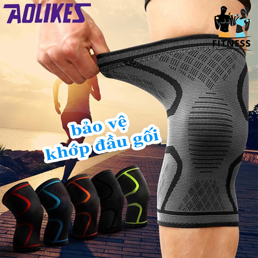 Bảo vệ khớp đầu gối tập thể thao Aolikes ❤️FREESHIP❤️ Ống xỏ bảo vệ cơ khớp gối hiệu quả tập gym , gánh tạ