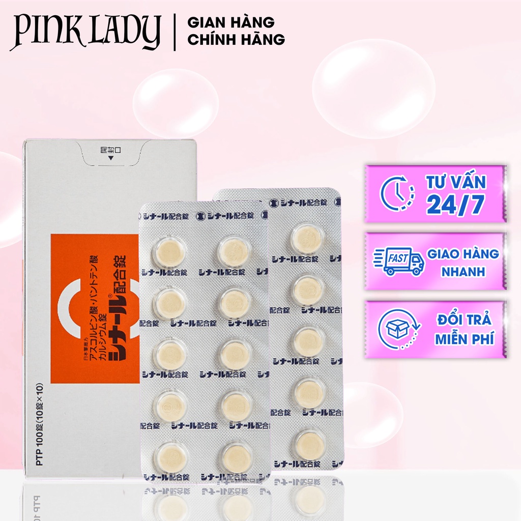 Viên uống Vitamin C trắng da, mờ thâm nám Cinal C 100 viên Nhật Bản ( Chính Hãng)
