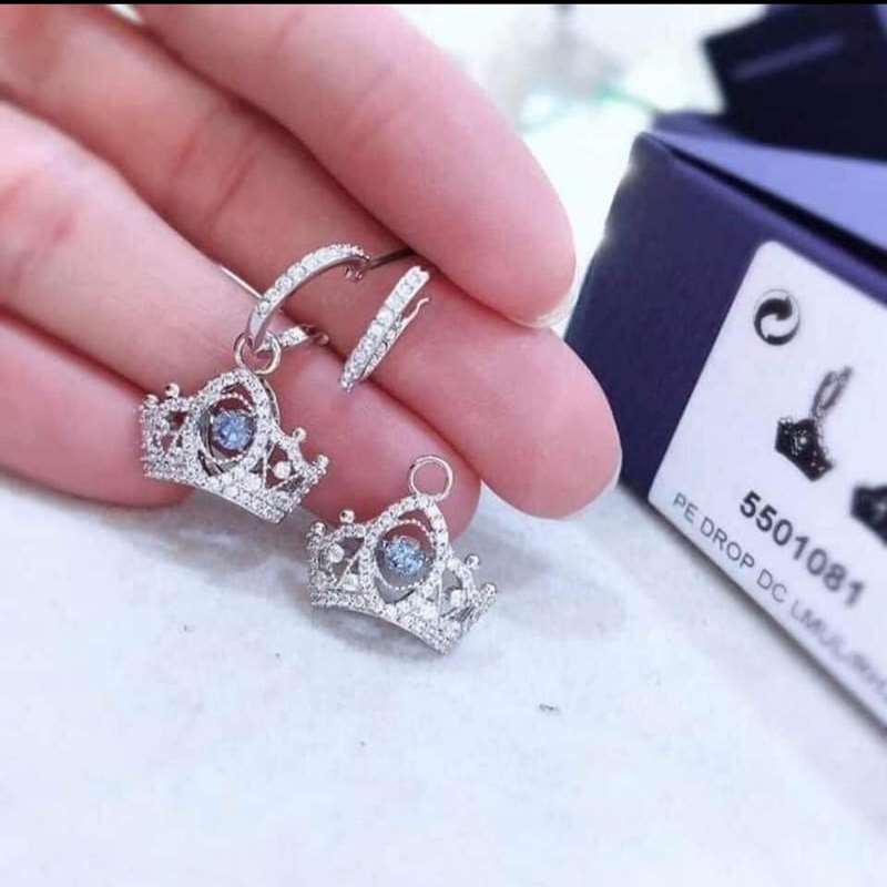 Khuyên tai Swarovski hình vương miện bông tai vương miện Swarovski 5501081
