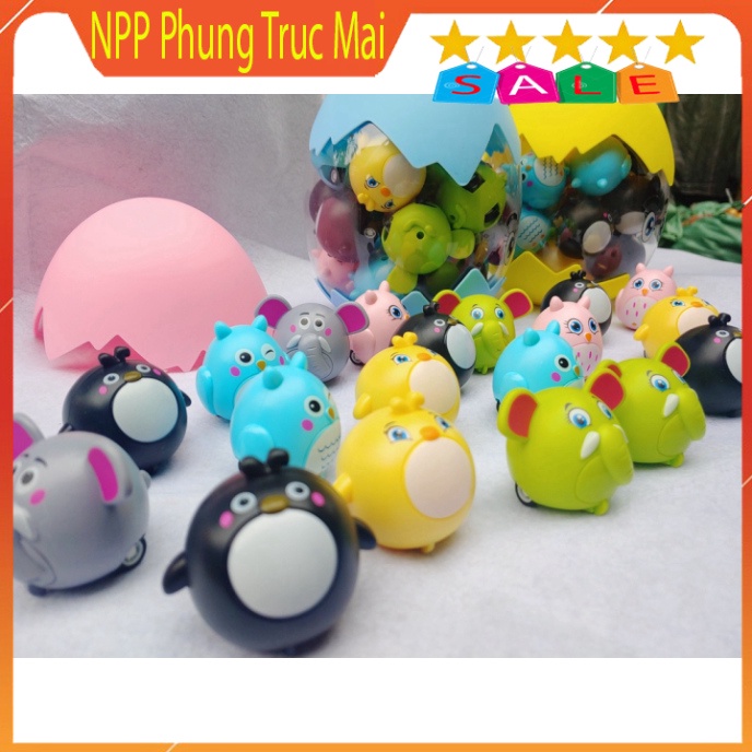 Đồ chơi cho bé Đồ chơi cho bé hộp 20 xe hình thú chạy cót Đồ chơi sáng tạo năng động giảm stress