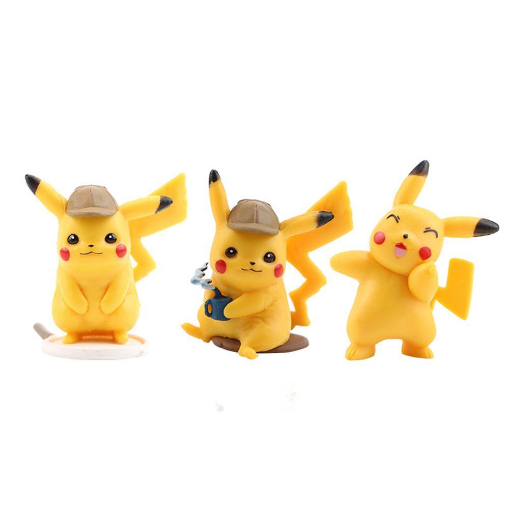 LILYES Set 10 Mô Hình Pikachu Trang Trí Bánh Kem Xinh Xắn
