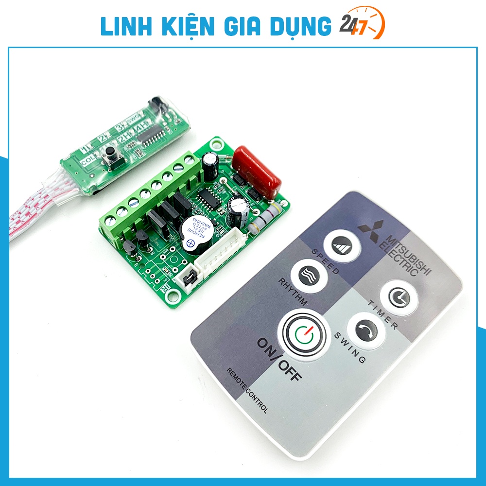 ( Có mạch hiển thị thông số ) Mạch điều khiển quạt từ xa Fan-02 , điều khiển quạt và điều hoà có chức năng phun sương